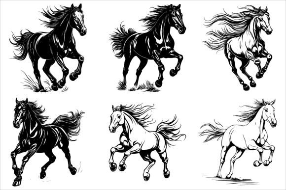 Download Vector Illustration of a Running Horse - Vector Collection