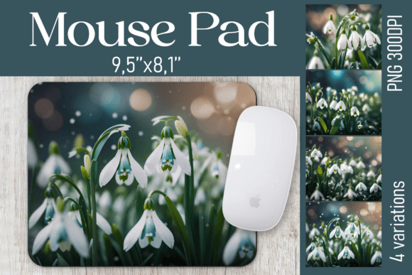 Download Snowdrops Close Up Mouse Pad Sublimation - Snowdrops Collection