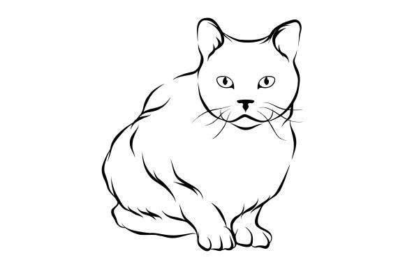 Download Cat Line Art Vector - Vector Collection