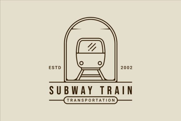 Download Subway Train Logo Line Art Vector Simple - Vector Collection