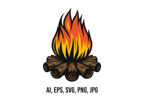 Download Campfire Vector Drawing - Vector Collection